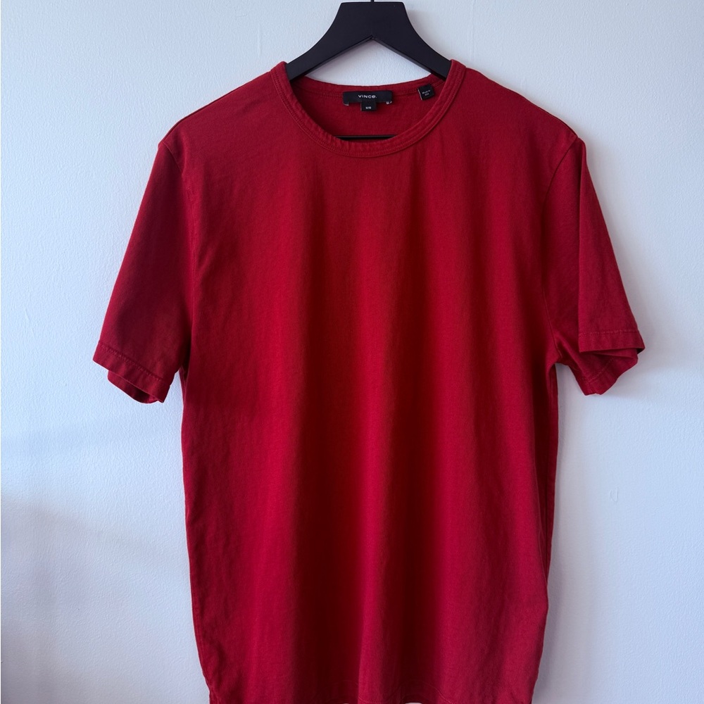 Vince Red Short Sleeve Tee